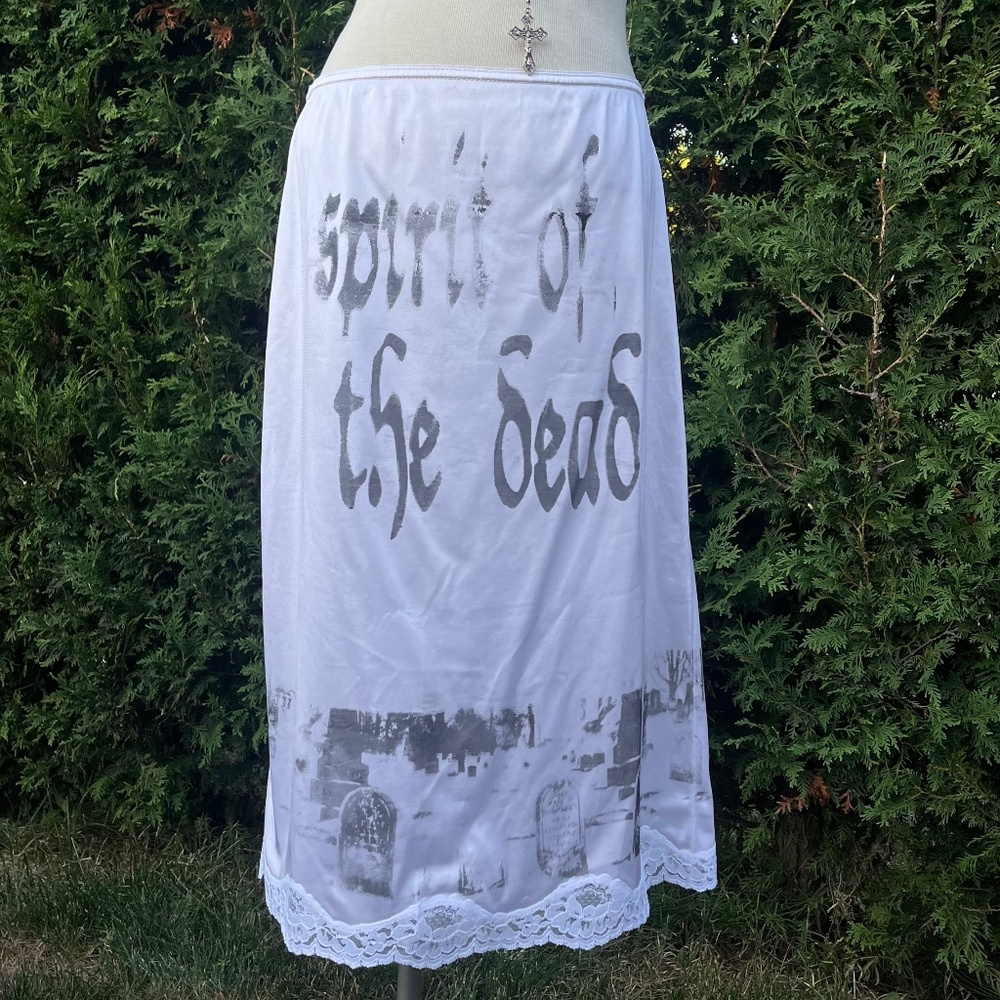 SPIRIT OF THE DEAD printed 1970s white slip